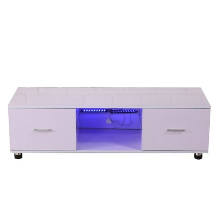 47inch Stable Storage Tv Cabinet Entertainment High Glossy Led