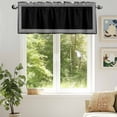 thumbnail image 6 of Black White Valances for Windows, 42 x 18in, Geometric Greek Key Bordered Abstract Art Rod Pocket Kitchen Valance Curtain Light Filtering Window Treatments for Living Room Bedroom, 1 Panel, 6 of 7