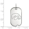 thumbnail image 2 of 925 Sterling Silver Rh-plated LogoArt University of Iowa Small Dog Tag; for Adults and Teens; for Women and Men, 2 of 2