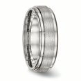 thumbnail image 4 of Stainless Steel Brushed and Polished Ridged Edge Ring Size 10, 4 of 5