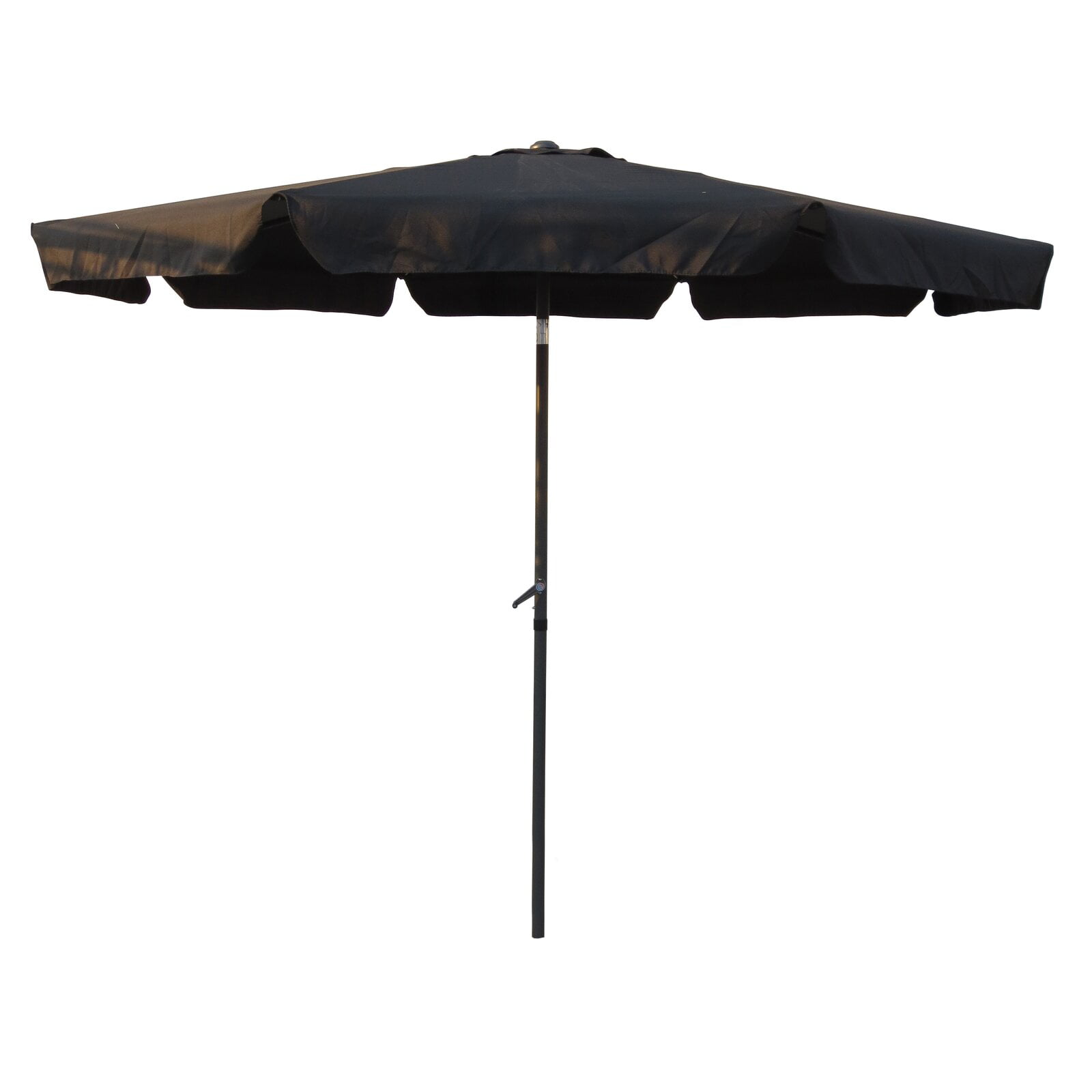 Metz 10' Drape Umbrella, Standard rust-free aluminum pole crank and tilt., Canopy Durability: Resistant; Rust Resistant -