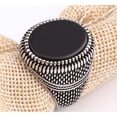 thumbnail image 2 of Mens Vintage Geometric Ring Alloy Electroplated With Black Artificial Gemstones European American Design Style Trend, 2 of 5