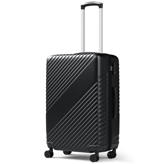 WASUHE 20" Hardside Carry-on Expandable Luggage,Hardshell Suitcase With Divider Pockets,Four Multi-directional Wheels，Expandable For Up to 15% More Space,With Scratch-Resistant Surface,Black