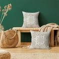 thumbnail image 2 of Boho Pillow Covers 18x18, Brown Beige Ethnic Design Outdoor Decorative Throw Pillows for Couch, Carpet Pattern Decor Cushion Cover 2 Pcs Farmhouse Linen Pillowcase for Bed Car Safa, 2 of 7