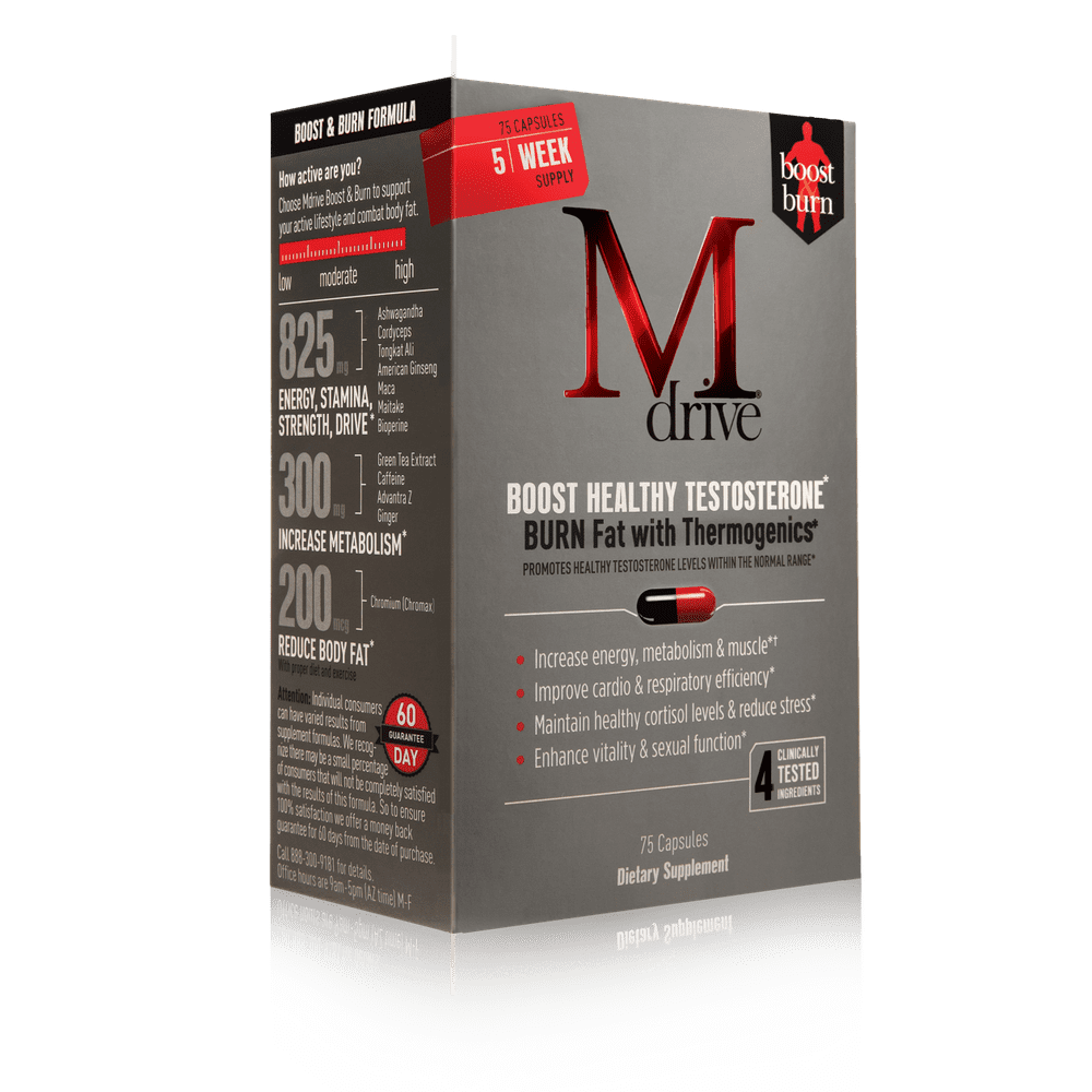 Mdrive Testosterone Booster & Fat Burner with Thermogenics Capsules, 75