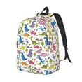 thumbnail image 2 of Balery Cute Dinosaur Vintage Canvas Backpack for Men and Women - Large Capacity, Durable Travel Laptop Bag for School, Work, Hiking, and Outdoor Activities, 2 of 7