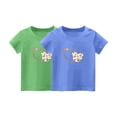thumbnail image 2 of Frnrwgo Toddler Shirts Boys Girls Green 2-Pack Cute Graphic Tee Tops Kids Summer School Outfit Clothes 1T-14, 2 of 3