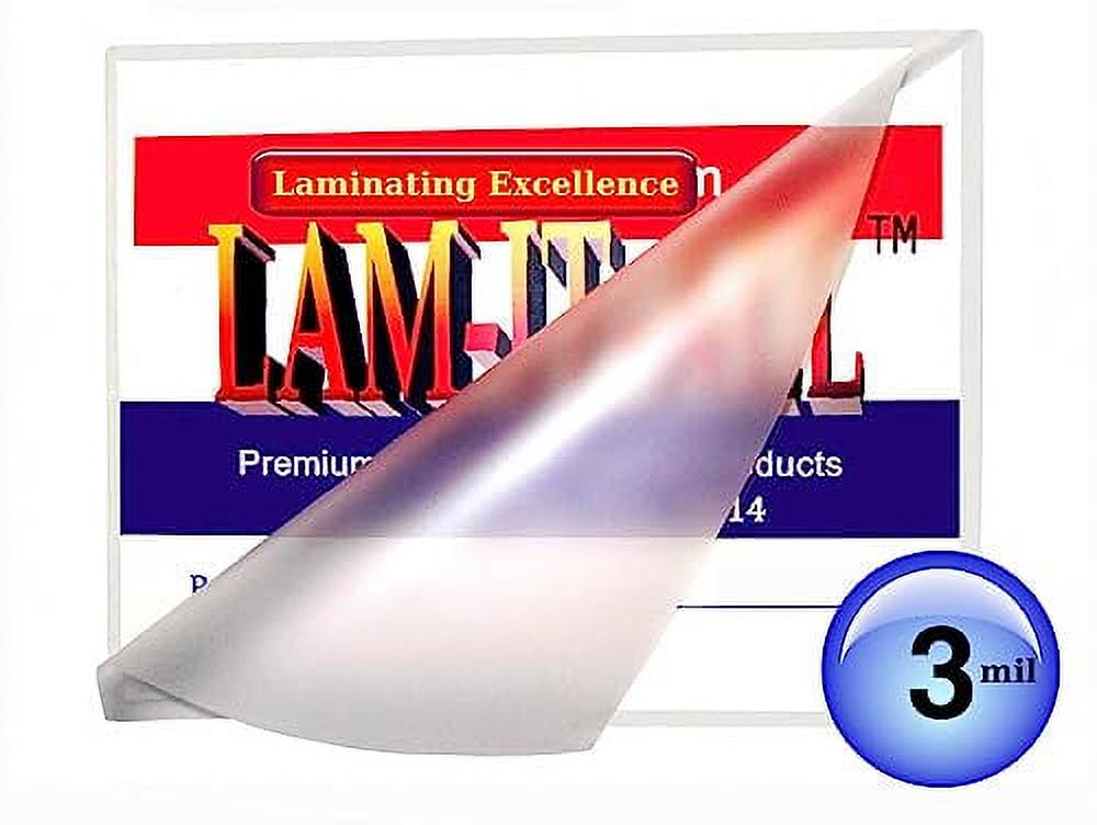 8x10 Photo Laminating Pouches 3 Mil 8-1/4 X 10-1/4 Laminator Sleeves Qty 100 by LAM-IT-ALL