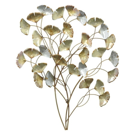 UPC 726674101170 product image for Three Hands Silver Leaves Metal Wall Art | upcitemdb.com