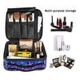 thumbnail image 2 of FORMRS Travel Makeup Bag Large Capacity Train Case Cosmetic Organizer with Adjustable Dividers, Neon Pink Starfish, 2 of 8