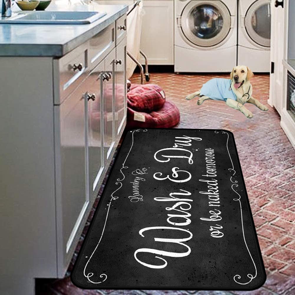 Laundry Room Long Rug Area Rug Non-Slip Floor Mat Waterproof Farmhouse Carpet for Kitchen 72" x 24"