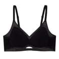 thumbnail image 3 of YFNNUP Everyday Daily Bras, Women's Wireless Bra Support Lift Seamless T-Shirt Bras Full Coverage Black,L, 3 of 5