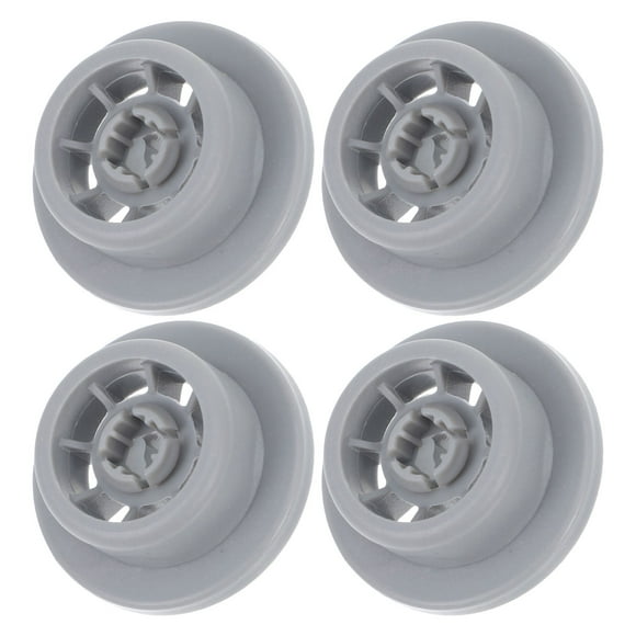 KAKOWELY 4Pcs Dishwasher Rack Rollers Grey Plastic Replacement for Daily Use Appliances