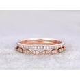 thumbnail image 5 of 0.50 Carat 2 pcs Stacking Curved Design art deco wedding band anniversary Ring Silver 18k Rose Gold Plating set, 5 of 8