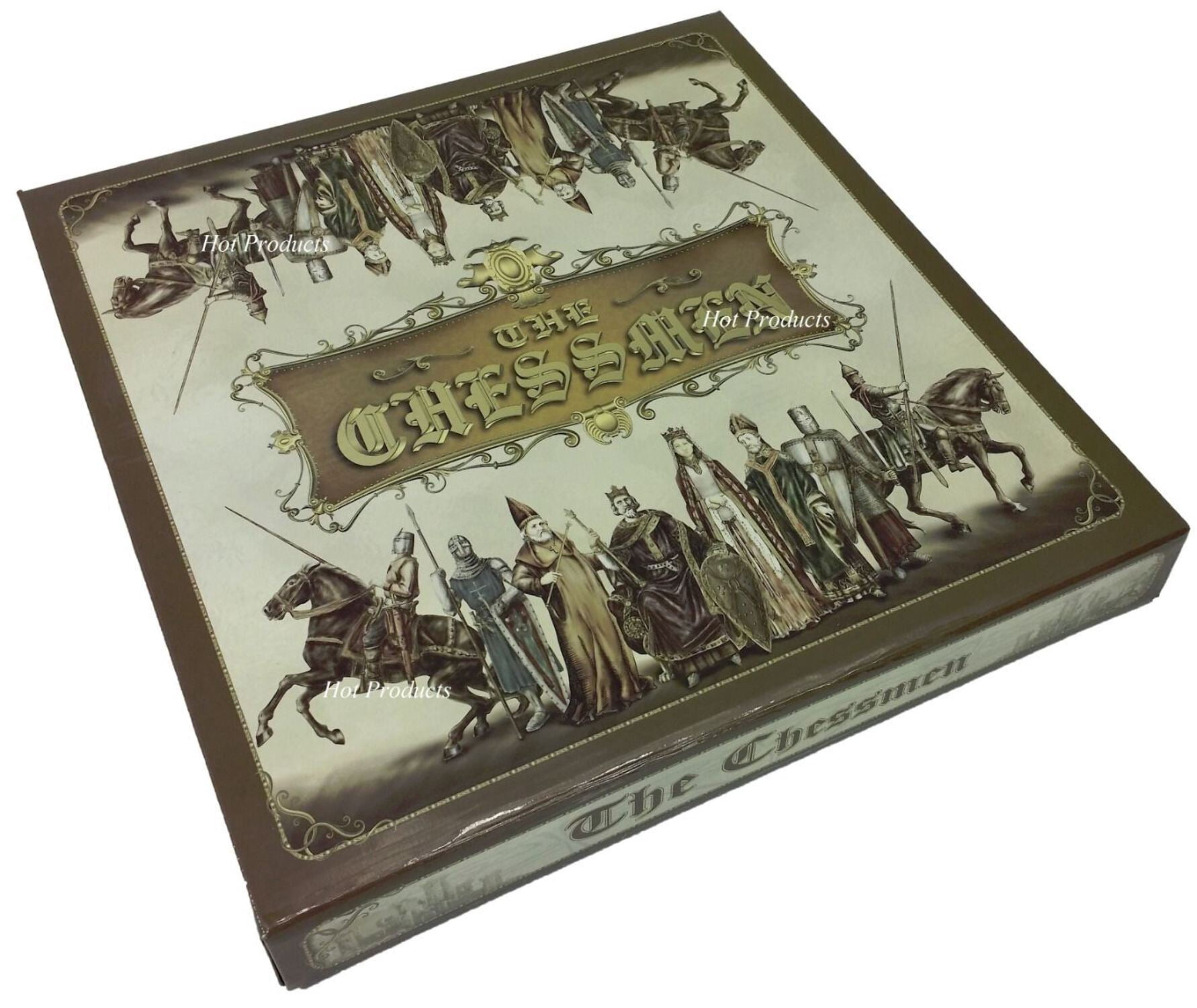 Pirates Vs Royal Navy Pirate Chess Set W 18" Cherry  Burlwood Color Board