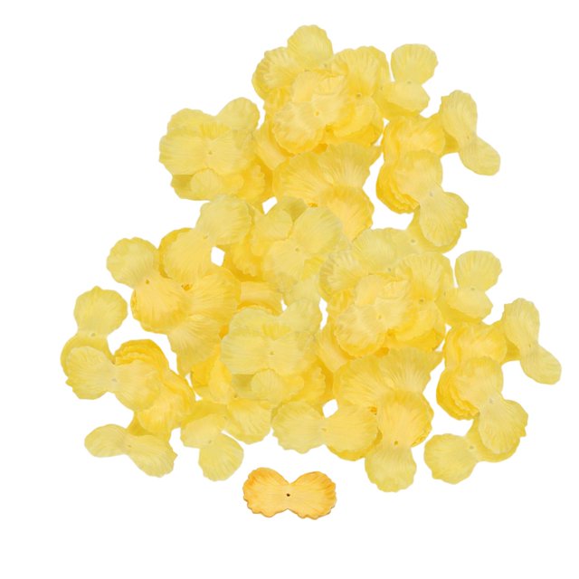 300x artificiales manuales Hermosa tela mate Resuable Floret Material de bricolaje para jardín interior al aire libre Amarillo BLESIY Pétalos de bricolaje