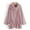 Pinks, variant on Warm Fleece Jackets for Women, Loose Asymmetrical Button Coat,Sweaters Outerwear with Pockets for Winter