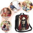 thumbnail image 5 of Bingfone Gothic Skull With Roses Reusable Insulated Lunch Bag Cooler for Work School Picnic or Travel, 5 of 7