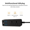 thumbnail image 5 of SATRINO 2 Prong Power Strip , Multi Plug Outlet Extender, Multiple Outlet Splitter(2 Sockets) and 4 USB Ports, Wall Adapter Surge Protector for Travel, Office, Black, 5 of 8