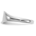 thumbnail image 3 of Solid 14k White Gold Engravable Signet Ring (8mm) - Size 9, 3 of 5