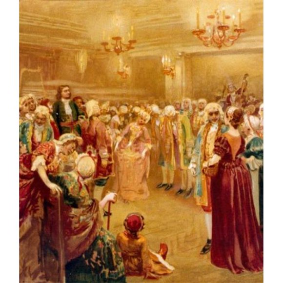 Posterazzi SAL900128245 Cour de Peter le Grand Lebedev K. 19e C. Russe Affiche Imprimée - 18 x 24 Po.