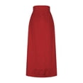 thumbnail image 4 of Busydd Women's Skirts Fashion Elegant Lace Midi Skirt Solid Color High Waisted Knee Length Skirts for Women 3XL, 4 of 9
