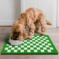 thumbnail image 2 of Dog Feeding Mat, Dog Mat for Food and Water, Pet Dog Cat Bowl Mat, Non-Slip Super Absorbent Cat Feeding Mat with Green Checkered Plaid,16inx24in, 2 of 7