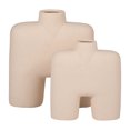 thumbnail image 4 of Boho Minimalist Ceramic Vase - Unique Stoneware Decorative Accent for Home & Office - Modern Aesthetic Design - Ideal for Bedroom & Living Room - 9" Ivory, 4 of 13