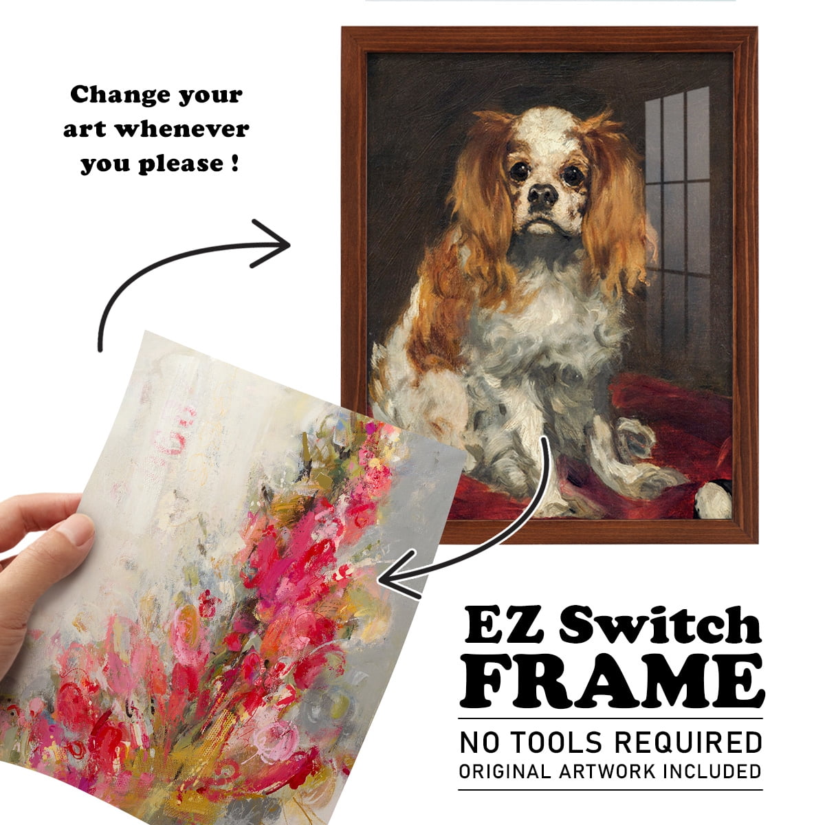Flip Side - Framed Print w/glass - Chestnut