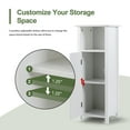 thumbnail image 6 of Gymax Bathroom Floor Storage Cabinet Free Standing w/ Single Door Adjustable Shelf, 6 of 9