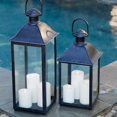 thumbnail image 2 of Coach House 23 inch Outdoor Lantern Washed Black - 23 in., 2 of 5