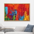 thumbnail image 2 of wall26 Canvas Print Wall Art Bright Red, Orange, Yellow, Blue and Green Color Blocks with Texture Abstract Shapes Modern Art Bohemian Colorful for Living Room, Bedroom, Office - 16"x24" Nat, 2 of 5