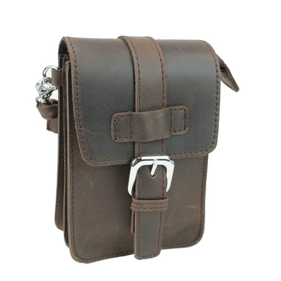 Vagarant Traveler Vintage Cowhide Leather Slim Sling Purse A987.DB