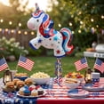 thumbnail image 2 of PMU 14in Pre-Inflated Patriotic Unicorn Balloons with Stick American flag Balloon, 4th of July Balloons, Independence Day Decor, Patriotic Decorations,USA Mylar Balloons, Red White Blue (3/Pkg) pkg/1, 2 of 6