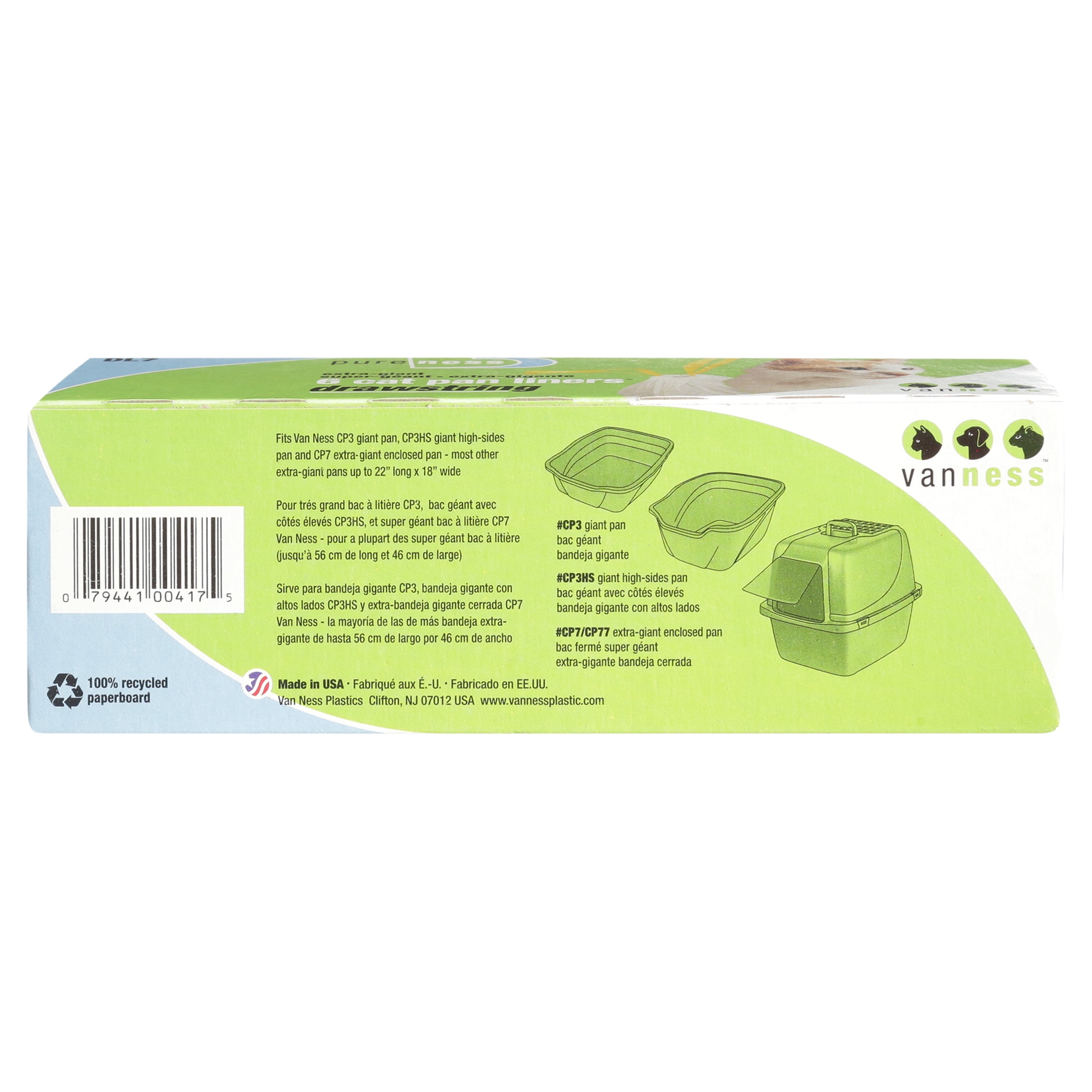 (2 pack) (6 Ct) XL Van Ness Drawstring Cat Litter Pan Liner