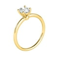 thumbnail image 3 of Mauli Jewels 2.00 Carat Oval Cut Moissanite and Natual Diamond Engagement Rings for Women 10K Yellow Solid Gold Gifts for Her - Size 5.5, 3 of 8