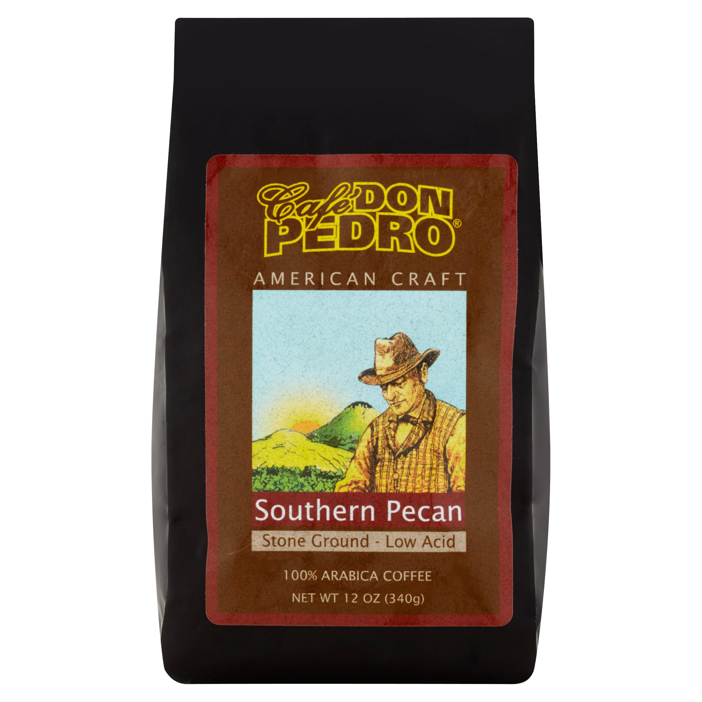 Cafe'Don Pedro American Craft Southern Pecan Stone Ground Coffee, 12 oz
