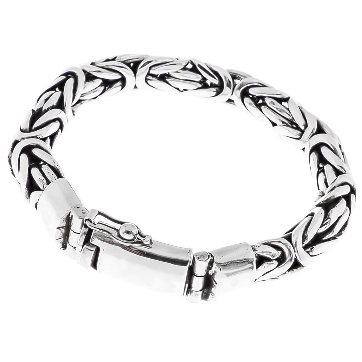 Handmade Jewelry Spiral Shape Chain Delicate Bracelet Sterling Silver Overlay 7-9 Long