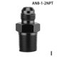 thumbnail image 1 of AN4 AN6 AN8 AN10 AN12 to 1/8 1/4 3/8 1/2 3/4 NPT Oil Cooled Adapter Universal Straight Fuel Hose Adapter Pipe Thread Fitting~1384, 1 of 1