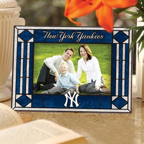 New York Yankees Art Glass Horizontal Picture Frame