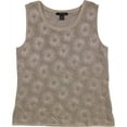 thumbnail image 2 of St. John Womens Stellar Gaze Pullover Blouse, Beige, Small, 2 of 2