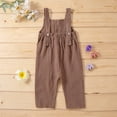 thumbnail image 3 of Timegard Toddler Baby Clothes Boys Girls Overalls Button Sleeveless Solid Color Unisex Jumpsuit Summer, 3 of 6