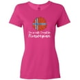 thumbnail image 3 of Inktastic I'm So Cute, I Must be Norwegian Sunflower Norway Flag Women's T-Shirt, 3 of 5