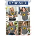 thumbnail image 6 of XCHQRTI Butterfly Graphic Plus T-Shirts Women Graphic Casual Shirt Summer Short Sleeve Tee, 6 of 6