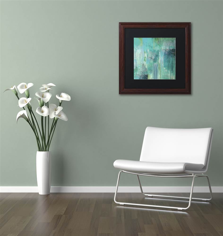 Color Bakery 'Aqua Circumstance II' Black Matted Framed Art