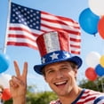 thumbnail image 5 of US Independence Day Uncle Sam Sequined Top Hat, 250th Anniversary Usa Hat for 4th of July & Carnival Parties, 9.84x7.87in, 5 of 5