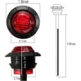 thumbnail image 2 of 10 Pack 3/4" LED Rear Side Marker Lights for Trucks, Trailers, Cab Markers, RV Markers, Marine LED Light Strips for Boats, Brake Stop Light 12V (Red)., 2 of 5