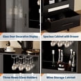 thumbnail image 7 of TROPOW Coffee Bar Cabinet with Wine Glass Rack & Storage, 30.7" Modern Buffet Sideboard and Liquor Cabinet for Kitchen, Dining Room, Living Room, 7 of 7
