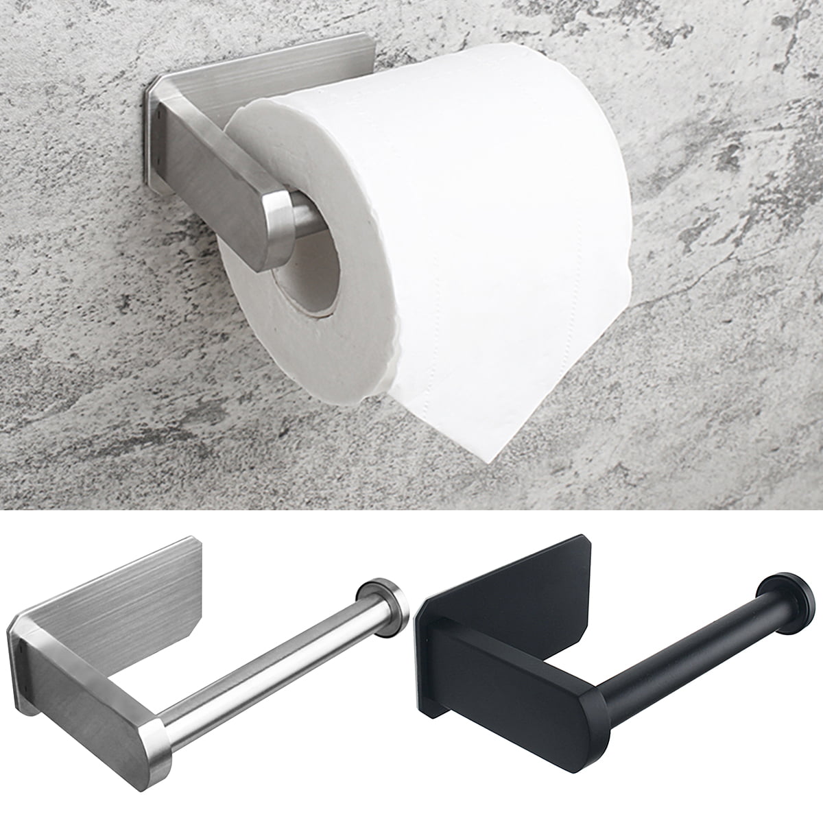 Toilet Paper Holder Wall Mounted Anti-Rust Stainless Steel Bathroom Kitchen Rack 