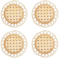 thumbnail image 1 of Posavasos de ratán hechos a mano para la decoración de la habitación Posavasos bohemios para la decoración de la sala de estar Posavasos de bambú para la decoración de ratán, 1 of 5